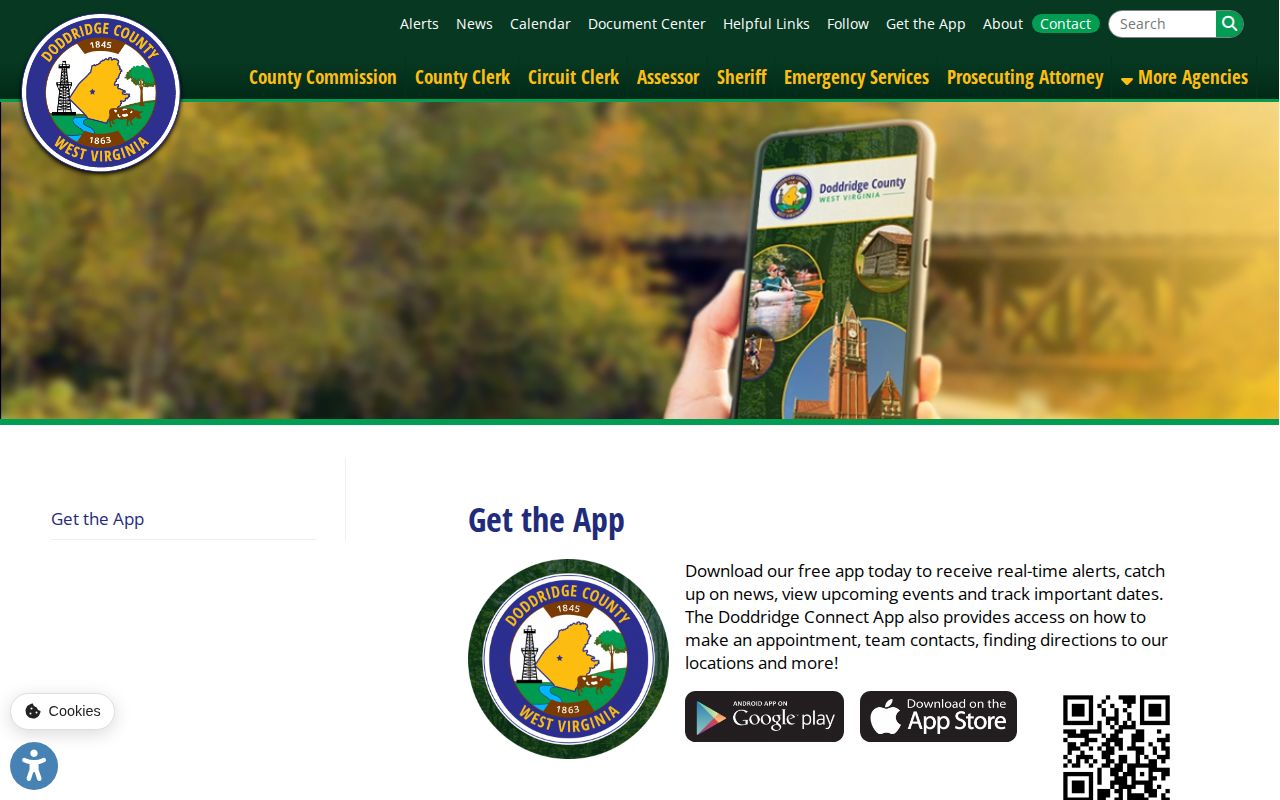 Doddridge Connect app page without a 24-hour inmate release feature